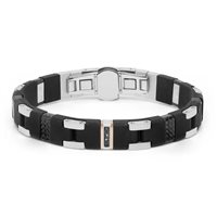 Bracelet Baraka Homme in Caoutchouc Diamante Black